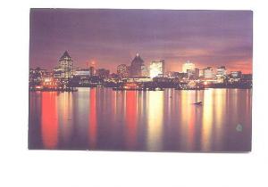 Skyline at Night, Vancouver British Columbia, RCMP on Back