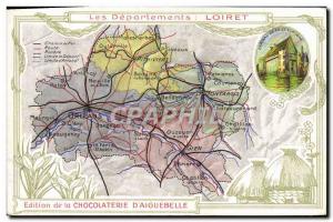 Postcard Old MAPS Chocolaterie d & # 39Aiguebelle Loiret Sully sur Loire