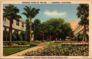 Linen Postcard Carlsbad Hotel By The Sea in Carlsbad, California~139791