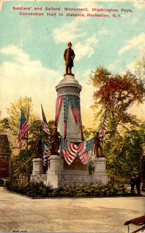 New York Rochester Washington Park Soldiers and Sailors Monument 1911