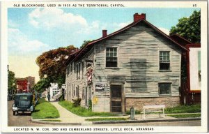 Old Blockhouse, 3rd & Cumberland Little Rock AR Vintage Postcard F03