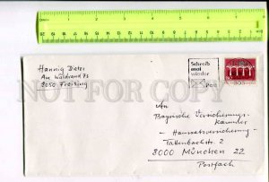 400244 GERMANY 1984 year real posted Freising Schreib mal wieder post old COVER