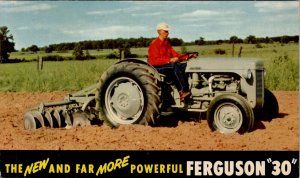 Ferguson 30 Farming Tractor Advertising Postcard Y5