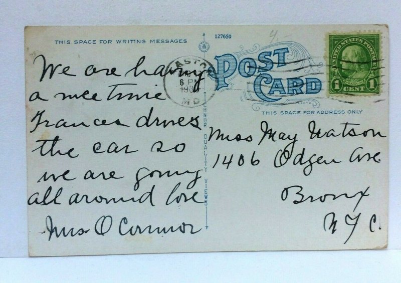 Easton Maryland Armory Vintage Postcard