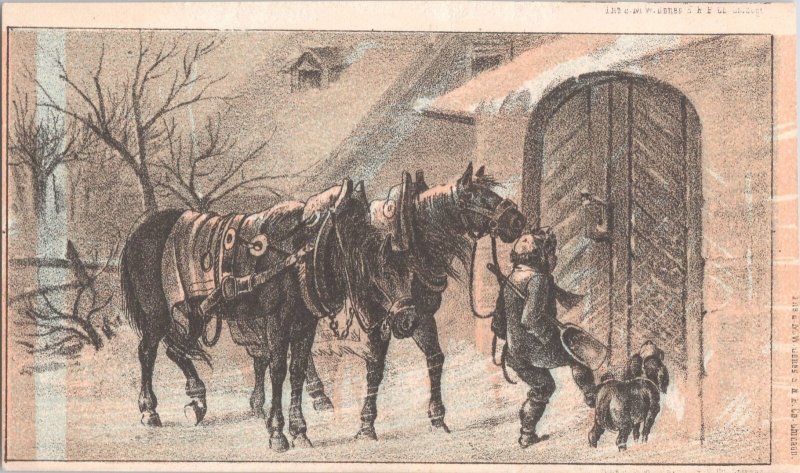 The Davis Vertical Feed Sewing Machine Watertown, NY - Victorian Trade Card