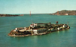 Vintage Postcard Alcatraz Island the Rock Disciplinary Baracks San Francisco CA