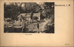 BONCHURCH ISLE OF WIGHT The Church and Graveyard c1910 Postcard