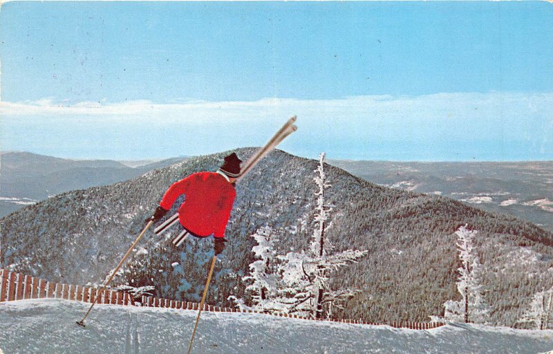 Manchester Vermont 1960s Postcard Gelandestrung Skiier Skiing
