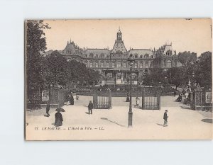 Postcard L Hotel de Ville Le Havre France