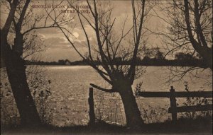 Smyrna Delaware DE Lake Como in Moonlight c1910 Postcard