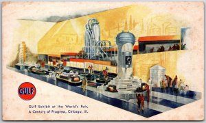 Gulf Exhibit at the World's Fair Century of Progress Chicago Illinois Postcard