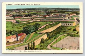 Vue Aerinne De La Citadelle, Air View of Citadel, Quebec Canada Postcard  P6