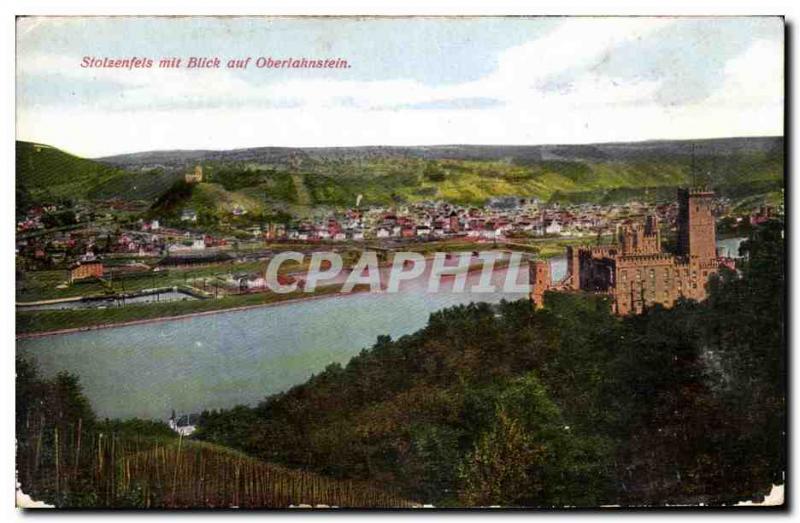 Postcard Old Stolzenfeis mit Blick auf Oberlarnstein