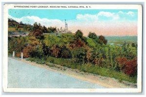 1935 Approaching Point Lookout Mohican Trail Catskill Mountain New York Postcard