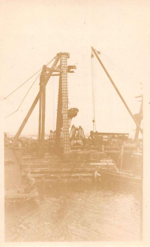 Jersey City New Jersey HS Inc Dredge Real Photo Antique Non-PC Back J40785