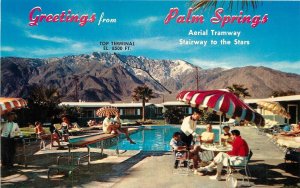 Postcard California Palm Springs Swimming Pool Boinare Village Crocker 23-3463