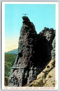 Eagle Nest Rock Gardiner Grand Canyon Yellowstone Park Cliff Full View Postcard