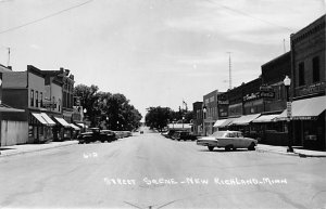 Street Scene Real Photo New Richland,  MN