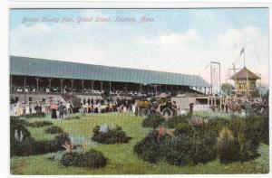 Bristol County Fair Grand Stand Taunton Massachusetts 1905c postcard
