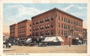 J45/ Waterloo Iowa Postcard c1910 Ellis Hotel Building  237