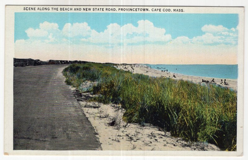 Provincetown, Cape Cod, Mass, Scene Along The Beach and New State Road