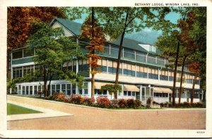 Indiana Winona Lake Bethany LOdge 1939 Curteich