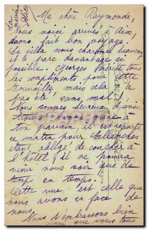 Old Postcard Aix les Bains and Revard General view