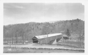 J75/ West Dummerston Vermont RPPC Postcard c1950s Covered Bridge 192