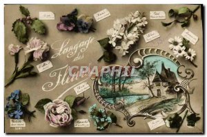 Old Postcard Fantasy Flowers of Language