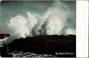 Surf on Rye Beach New Hampshire Vintage Postcard Y13