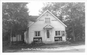 J38/ Roscommon Houghton Lake Michigan RPPC Postcard c1940s Blue Star Inn 4