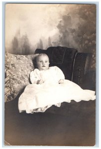 c1910's Baby Laura Hildagrde Kelley Sioux Falls SD RPPC Photo Antique Postcard