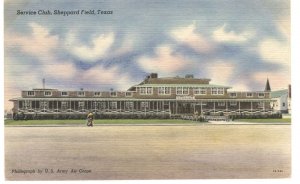 Postcard Military Service Club Sheppard Field Texas TX