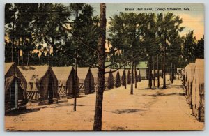 Camp Stewart Georgia~Brass Hat Row~Officer's Tents~WWII Army Post~1940s Linen PC