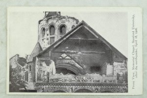 C.1906 San Francisco Earthquake Memorial Chapel, Stanford Vintage Postcard P97 