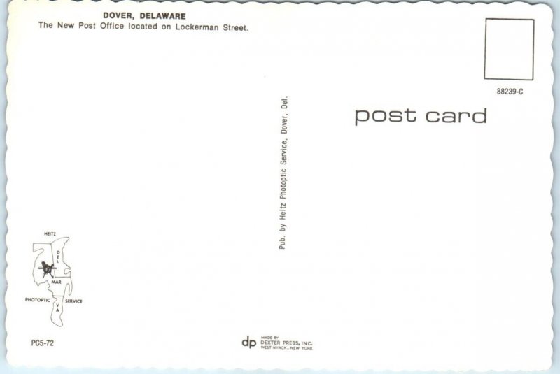 Postcard - Post Office - Dover, Delaware