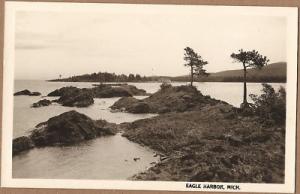 EAGLE HARBOR, MICHIGAN VINTAGE REAL PHOTO POSTCARD RPPC