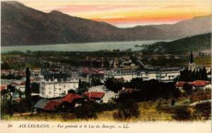 CPA AIX-les-BAINS - Vue générale et le Lac du BOURGET (713147)