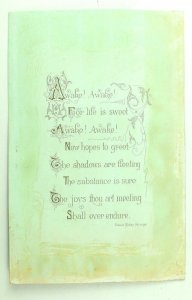 Girl Beach Sand Pail - Christmas Francis Ridley Havergal Poem Victorian Card &R