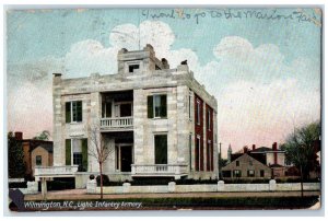 1917 View Of Light Infantry Armory Wilmington North Carolina NC Antique Postcard