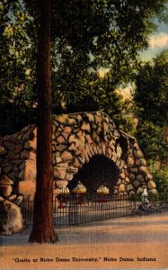 Indiana Notre Dame Grotto At Notre Dame University 1944