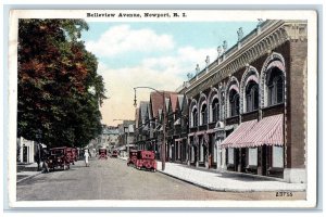 c1920s Belleview Avenue Newport Rhode Island Rhode Island RI Posted Car Postcard
