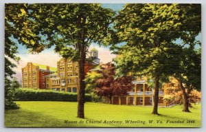 Wheeling WV~Mt De Chantal Academy~Cupola~Eclectic Victorian~Linen 1940s Postcard