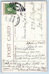 A. Von Beust Signed Artist Postcard Christmas Winter Scene Embossed c1910's