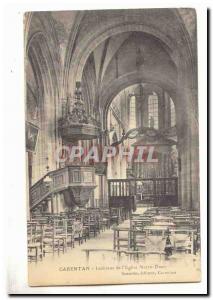 Carentan Old Postcard Interior of Notre Dame & # 39eglise