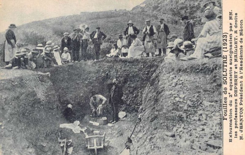 Rock of Soltrue France Archaeology Excavation Vintage Postcard AA70374