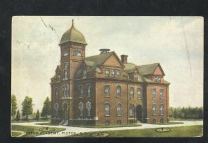 PICTOU NOVA SCOTIA CANADA PICTOU SCHOOL BUILDING VINTAGE POSTCARD 1908