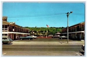 c1960s The Downtowner Exterior Motel Houghton Michigan MI Unposted Cars Postcard