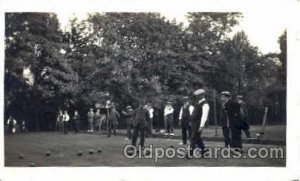 Lawn Bowling, 1914 light wear, postal used