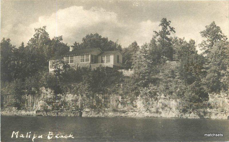 1945 OSAGE BEACH MISSOURI Malibu Beach RPPC Real Photo postcard 676